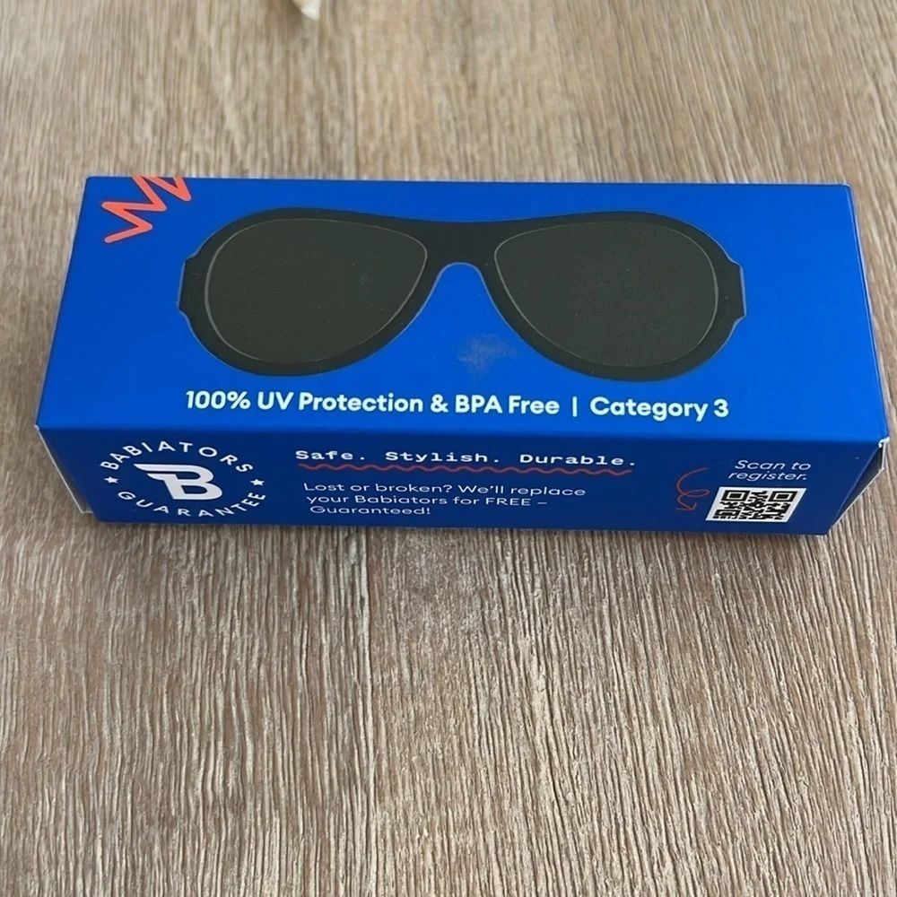 Babiators Originals Aviators Jet Black Smoke Lenses 3-5 years